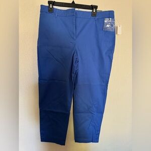 *NWT* Talbots Royal Blue Slim Leg Crop Pants